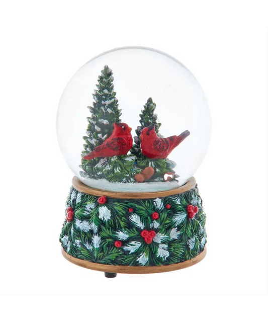 Cardinal and Tree Water Globe