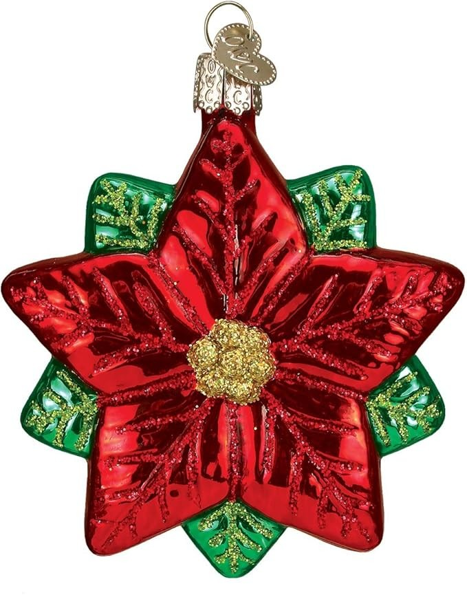 Poinsettia Star Ornament