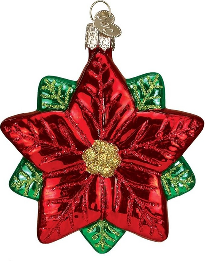 Poinsettia Star Ornament