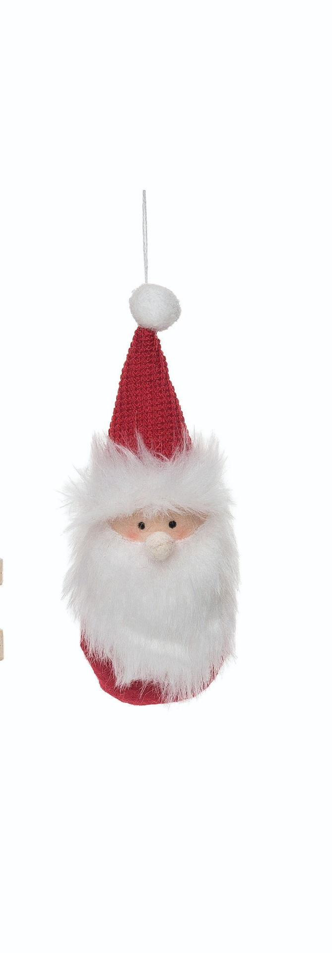 Plush Fuzzy Santa Ornament