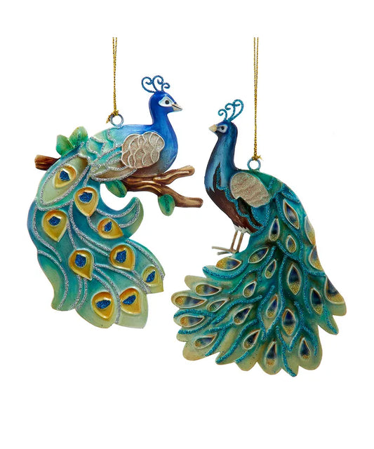 Tin Peacock Ornament