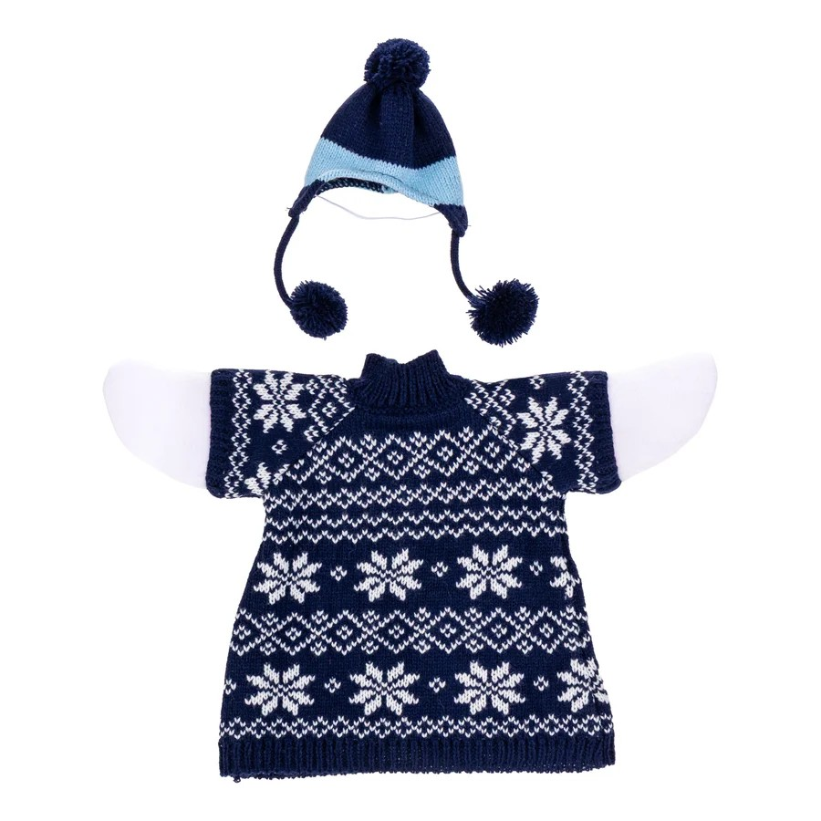 Blue Sweater Goose Outfit