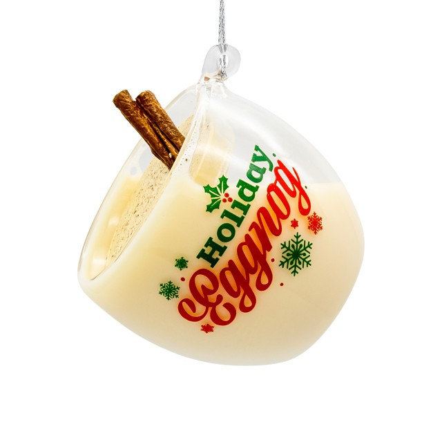 Holiday Eggnog Glass Ornament