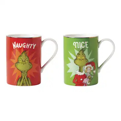 Merry Grinchmas Naughty Nice Mug Set