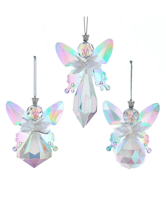 White Opal Angel Ornament