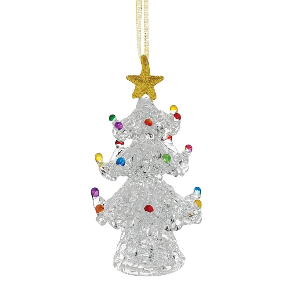 Tree Spun Glass Facets Ornament