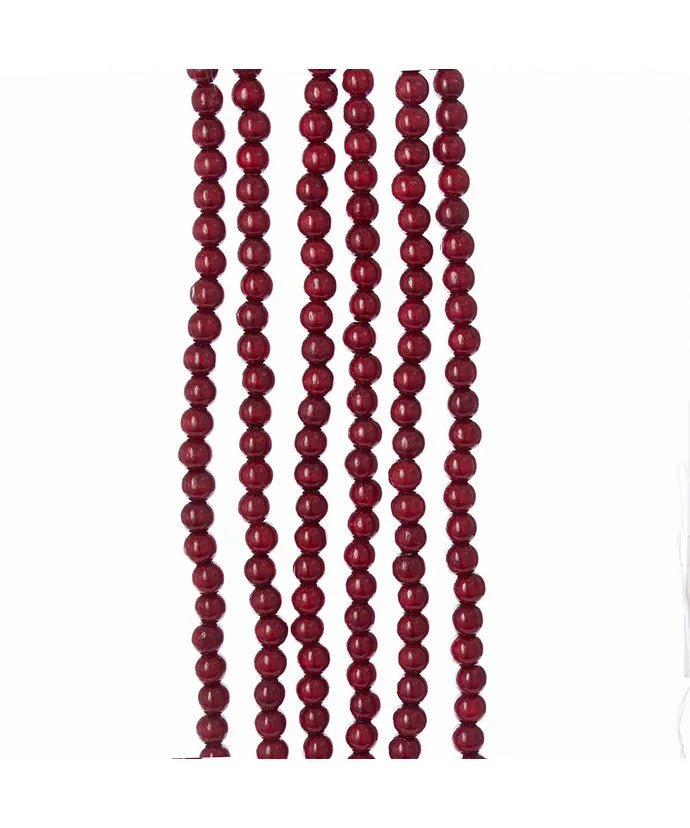 Burgundy Wood Bead Garland