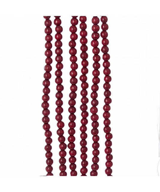 Burgundy Wood Bead Garland