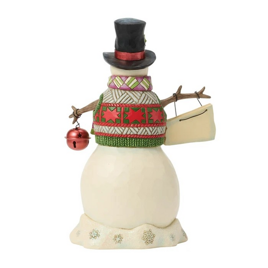 Snowman w/ Hanging Sign Figurine
