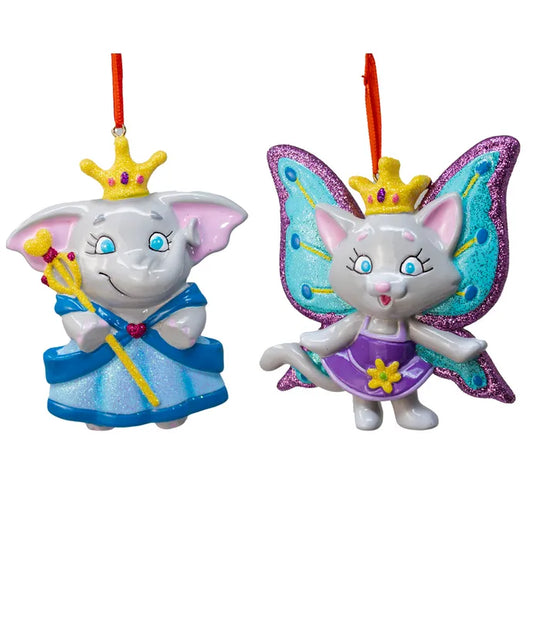 Elephant/Kitten Princess Ornament