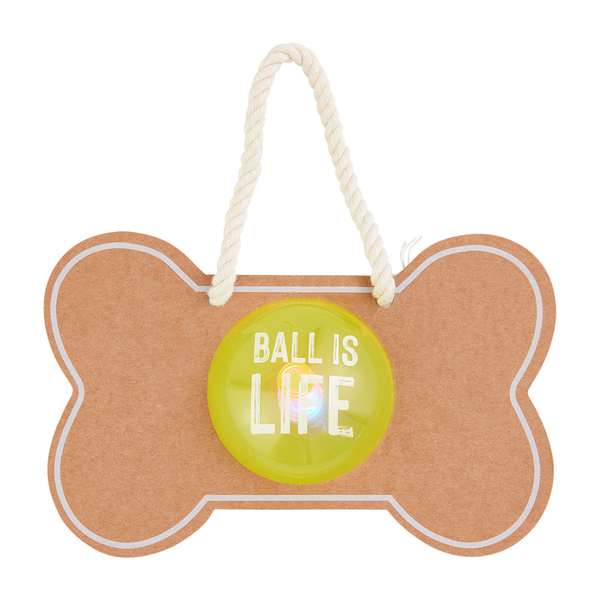 Yellow Light-Up Dog Ball