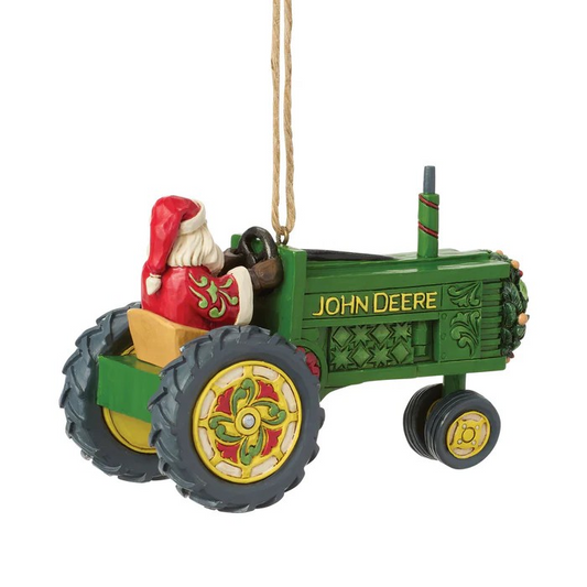 Santa on John Deere Tractor Ornament