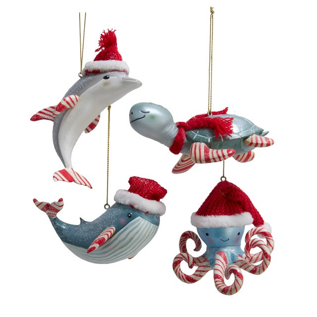 Candy Cane Sea Creature Ornament