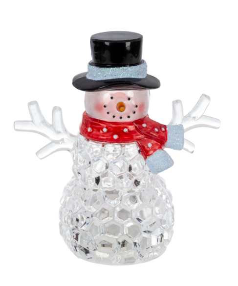 Mini LED Black Hat Snowman