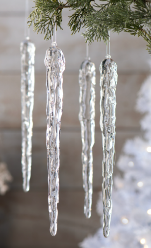 Winter Frost Icicle Acrylic Ornament