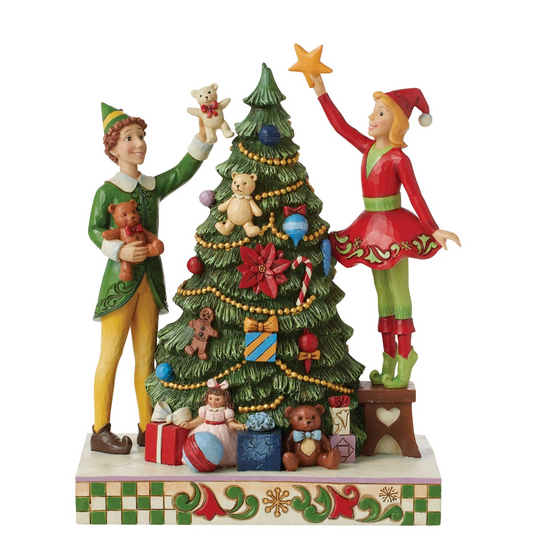 Buddy Elf With Jovie Elf Figurine