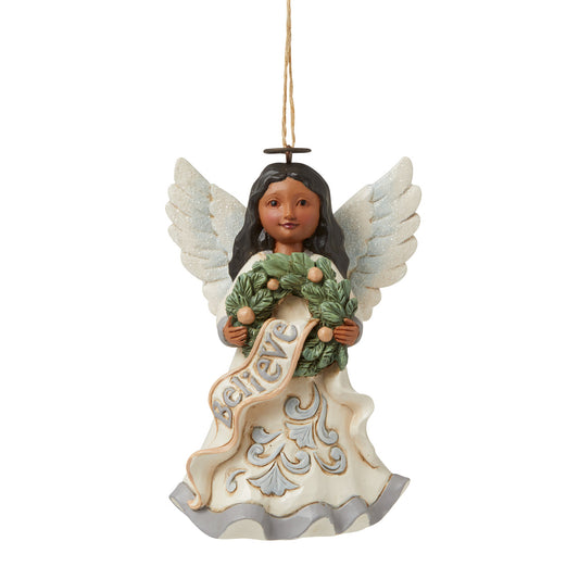 Believe Angel Woodland Ornament