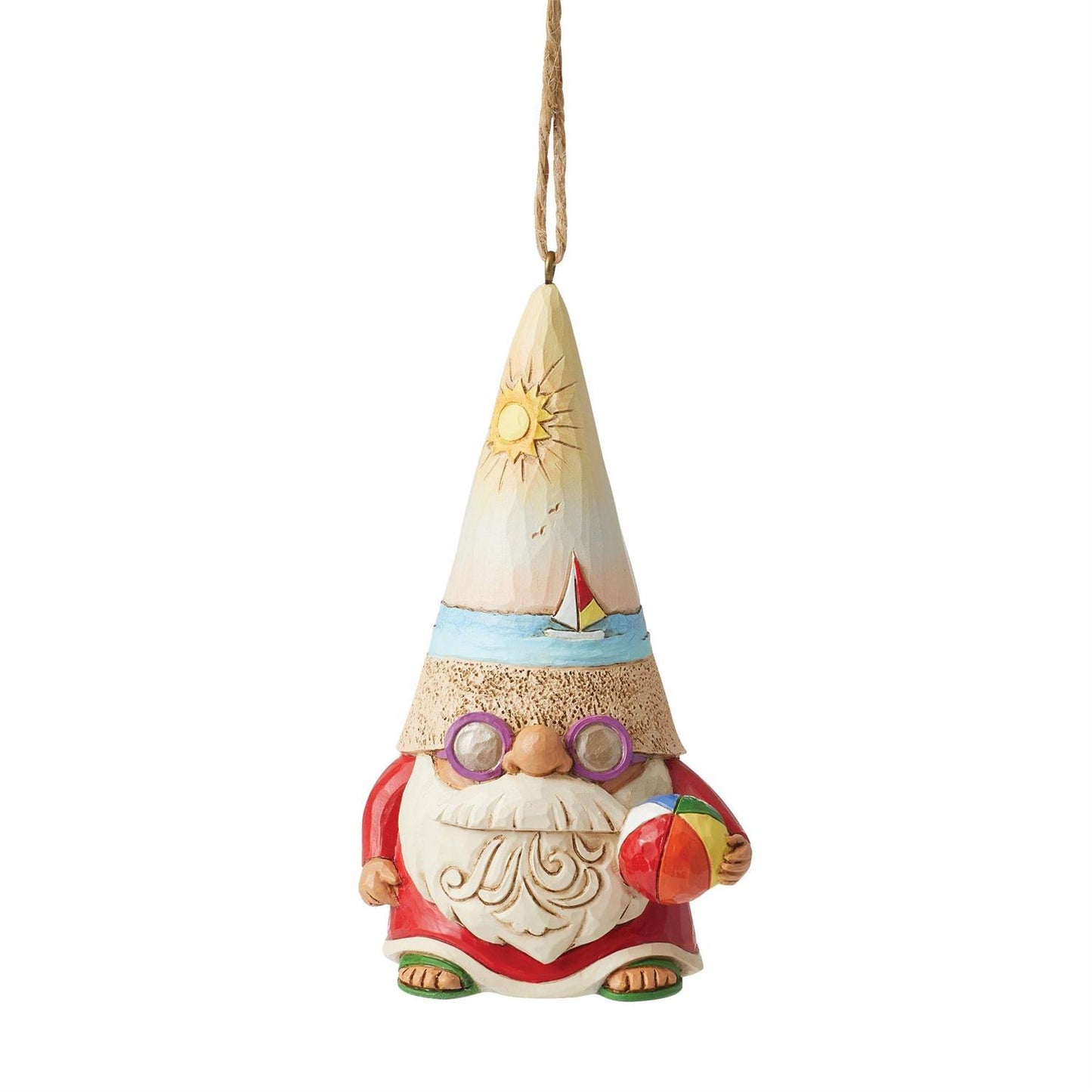 Coastal Gnome With Beachball Ornament