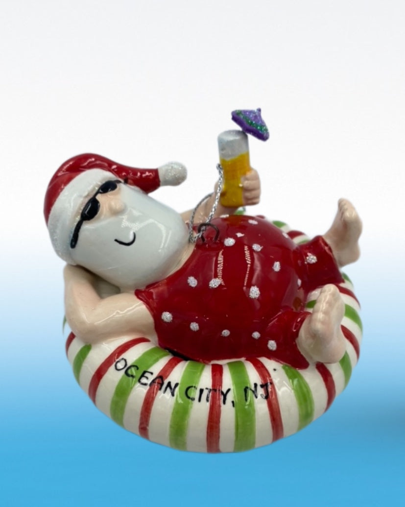 Santa Inner Tube Ornament