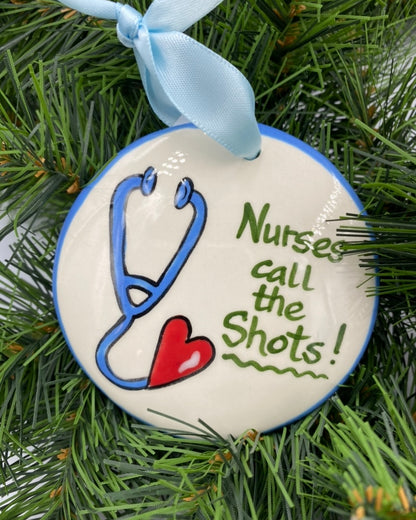 Nurses Call the Shots ornament