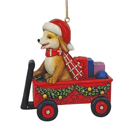 Dog in Wagon ornament