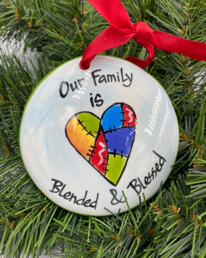 Our Family Blended Blessed ornament