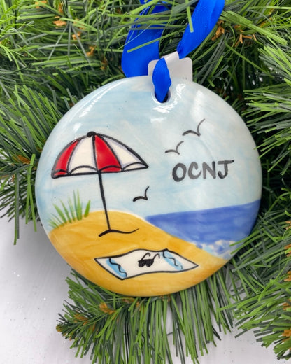 OCNJ Beach Umbrella Ornament