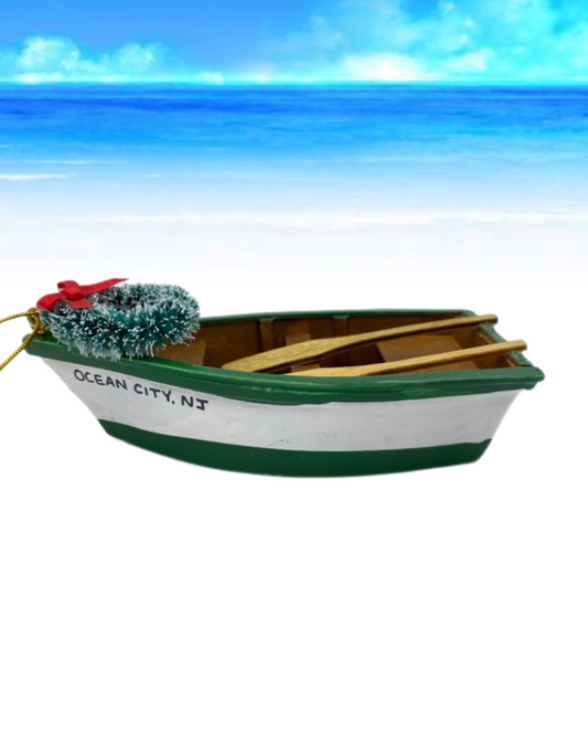 Green Wood Dory W/ Wreath