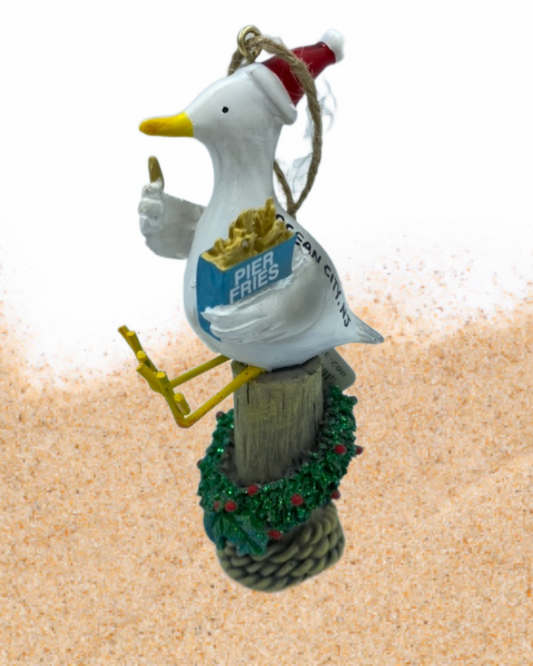 Seagull with Fries Ornament