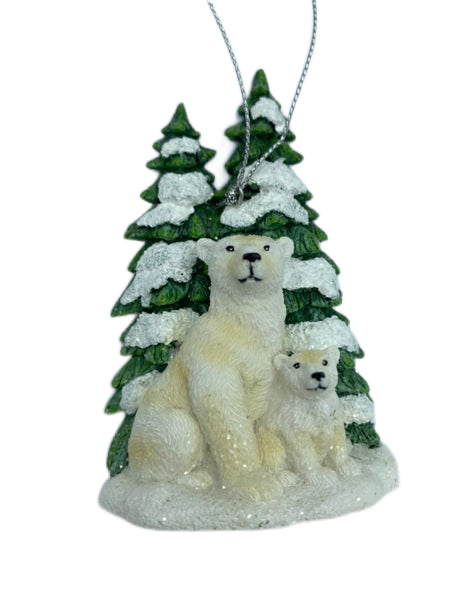 Polar Bear W/ Tree Ornament