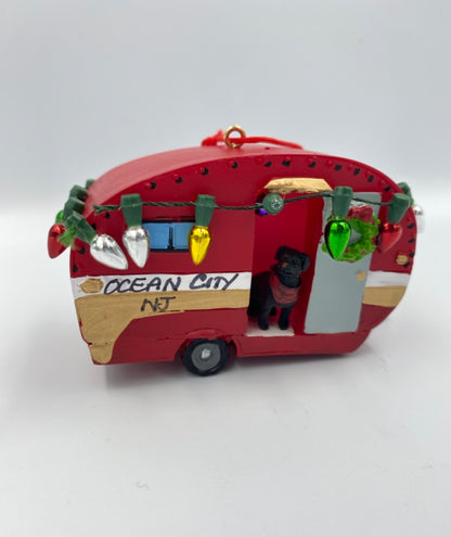 Camper w/ Dog ornament