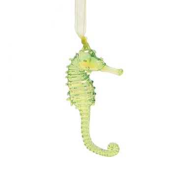Yellow Seahorse Facets ornament