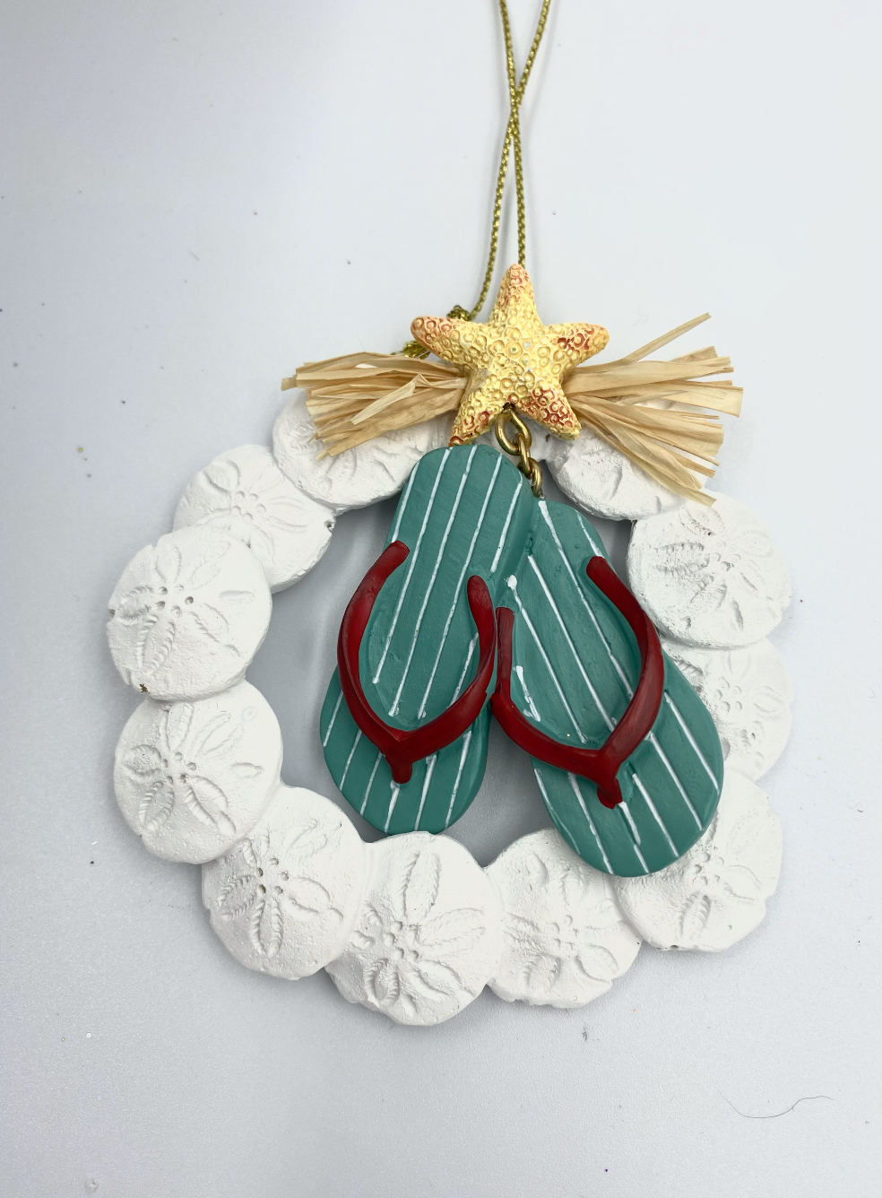 Flip Flop Shell Wreath ornament