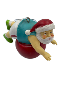 Santa Fitness ornament