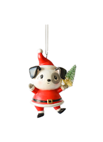 Santa Dog ornament