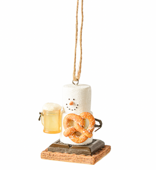 S'mores Beer Pretzel ornament