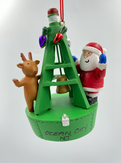 Santa on Channel Buoy ornament