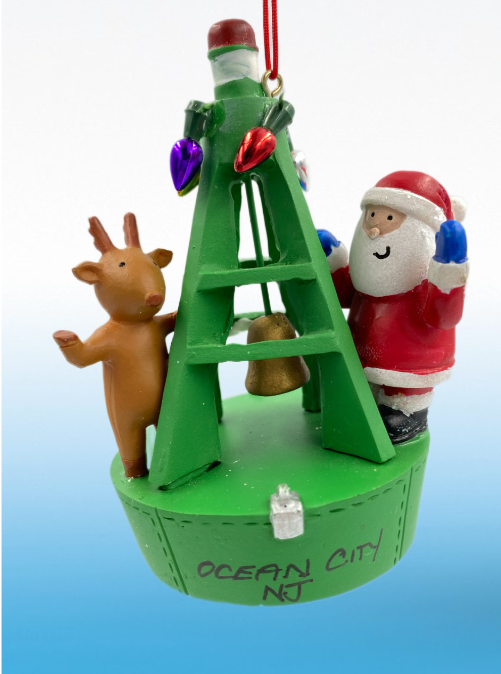 Santa on Channel Buoy ornament