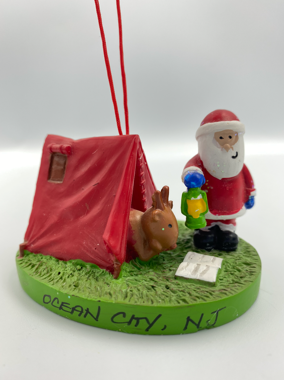 Santa W/ Reindeer and Tent ornament