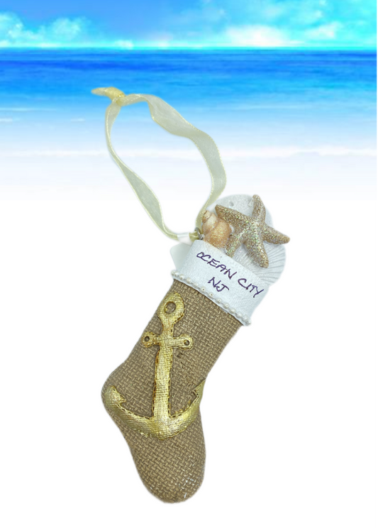 Anchor Stocking Ornament