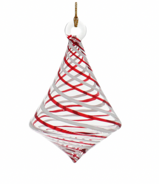 Sm Stretched Diam Egy Gls Ornament