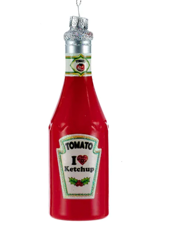 Glass Ketchup Ornament