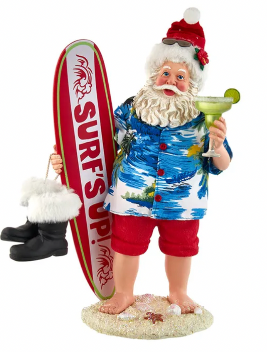 Santa with Surfboard