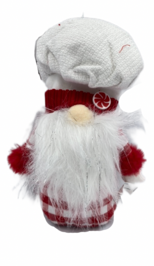 Wht Hat Plaid Baker Gnome