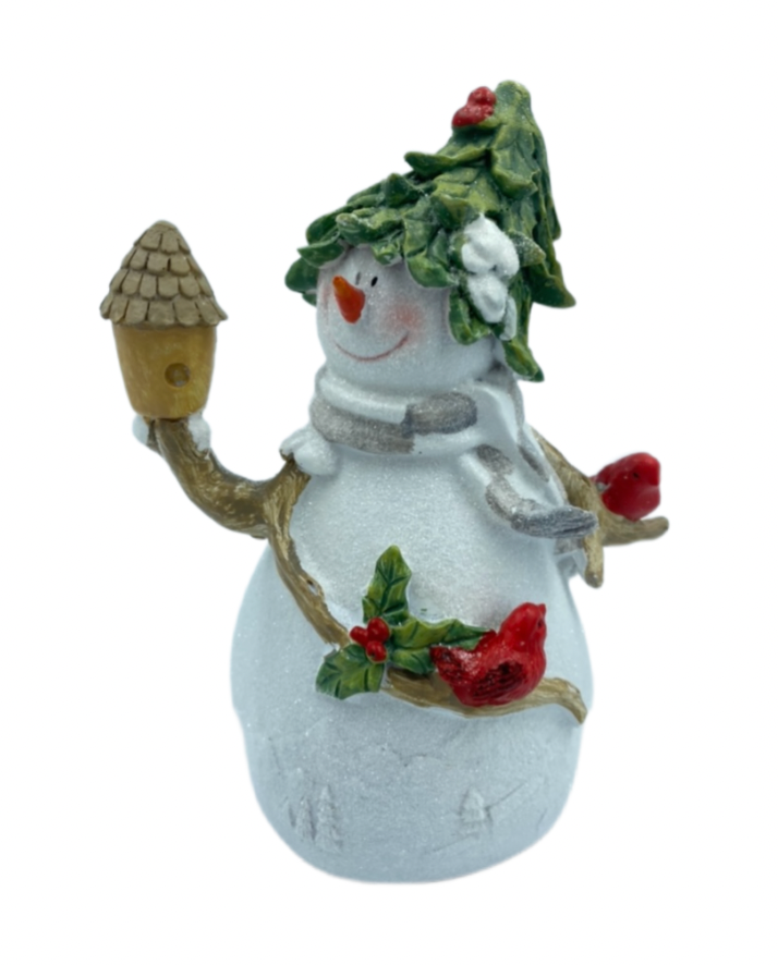 Snowman W/ Acorn & Cardinal