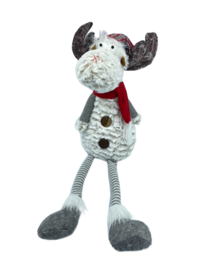 Plush Lit Reindeer, Gray