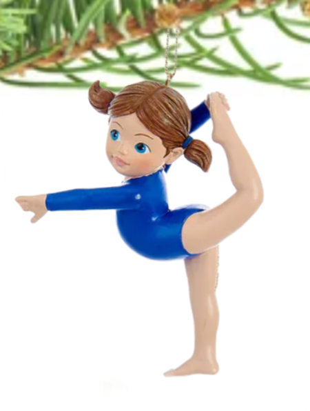 Gymnast Blue Leotard Ornament