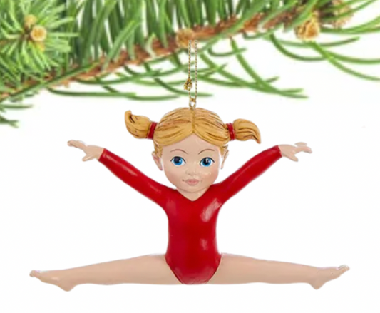 Gymnast Red Leotard Ornament