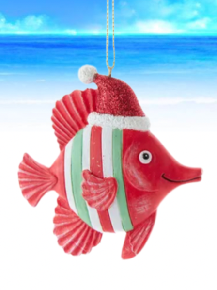 Red Striped Fish ornament