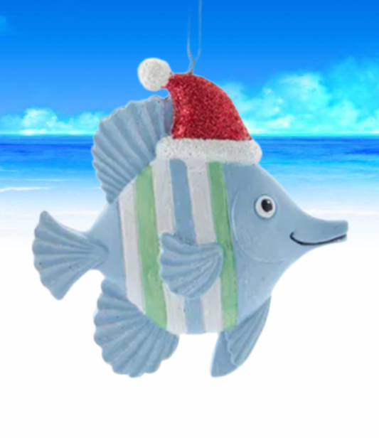 Blue Striped Fish ornament